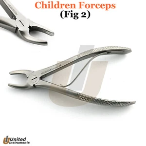 Dental Children Forceps Extraction Tooth Plier Fig.2 Oral Surgery Instruments - Picture 1 of 2