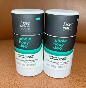Lot of 2 Dove Men + Care Whole Body Deo Aluminum Free Deodorant Stick Brand New - Picture 1 of 2