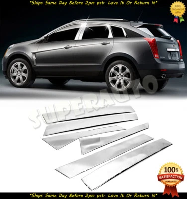 For 2010-2017 Cadillac SRX Polished 6pcs Stainless Steel Door Pillar Posts Trims - Image 1 of 3
