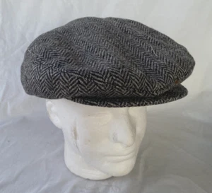 VTG..WOOL..GRAY TWEED..CABIE / NEWSBOY..HAT CAP..PLANET GOLF..NWOT..L/XL - Picture 1 of 4