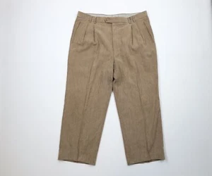 Vintage 90s St Croix Mens 38x26 Faded Wide Leg Wool Blend Corduroy Chino Pants - Picture 1 of 11