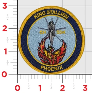 MARINE CORPS HMHT-302 CH-53 KING STALLION PHOENIX PARCHE BORDADO GANCHO Y BUCLE - Imagen 1 de 1