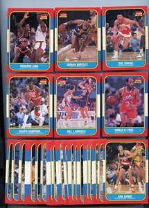 LOT OF (33) DIFFERENT 1986-87 FLEER BASKETBALL w/ STARS, DANTLEY RIVERS LAIMBEER - Picture 1 of 1