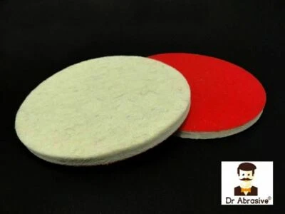125mm 150mm x 10mm Hook & Loop 5" Felt Polishing Pad for glass, metal, plastic