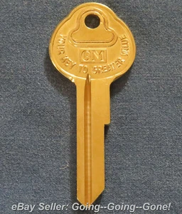 ORIGINAL KEY BLANK CHEVY PONTIAC OLDS BUICK GM 1935-1966 B11 TRUNK / GLOVE BRASS - Bild 1 von 5