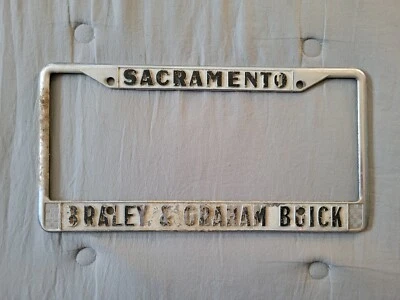 MARCO DE PLACA DE LICENCIA BRALEY & GRAHAM BUICK - GENIALES MOTORES GENERALES ANTIGUOS VINTAGE Foto 1 de 2