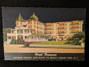 HOTEL FENIMORE ASBURY PARK NJ, ausgezeichnete Leinenpostkarte (gezackte Ränder) - Bild 1 von 3