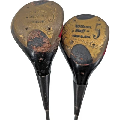 Wilson Staff Tour Block 3 And 5 Wood Golf Clubs RH Steel Shafts 43” And 42” - Image 1 of 4