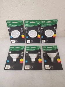 *LOT OF 6* Feit Electric 50W Equiv MR16 GU5.3 Bi-Pin CEC 12V Landscape LED Bulb - Picture 1 of 5