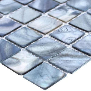 Muster von Mosaikfliesen Glas Perlmutt Effekt Shell - Bild 1 von 4