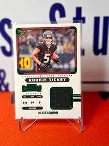 Nfl Panini Trading Cards Drake London 2022 Contenders RTS-DLO RC PATCH, Falcons - Bild 1 von 3