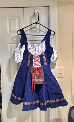 Disfraz GRAJTCIN Oktoberfest para mujer, terciopelo cerveza alemana bávara criada Halloween Foto 1 de 4