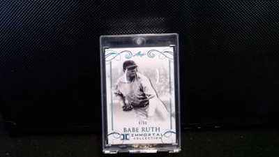 2017 Leaf Immortal Collection Babe Ruth #29 Blue Spectrum 9/50 - Image 1 of 2