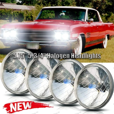 Juego de 4 faros de haz alto/bajo FIT Buick Electra Wildcat 5,75" 5-3/4" pulgadas Foto 1 de 4