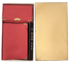 Rosa Geldbörse Brieftasche & Schlüsseletui Vintage Neu Duo Set - Bild 1 von 8
