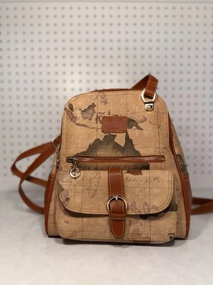 B.Angel Bags Retro Map Pattern Travel Bag Satchel - Image 1 of 4