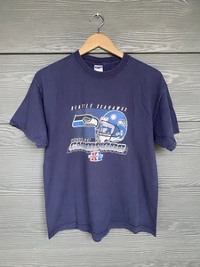 Vintage Y2K 2005 Seattle Seahawks NFC Champs Big Helmet Shirt Herren XL blau NFL - Bild 1 von 7