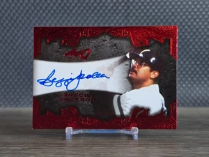 Leaf Q Reggie Jackson 2017 en tarjeta automática 10/10 rojo New York Yankees Salón de la fama #BA-RJ1 - Imagen 1 de 2