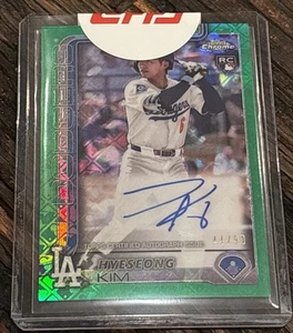 2025 Topps Chrome - Hyeseong Kim #152 Dodgers Green Auto Logofractor #'d/99 radiocontrol - Imagen 1 de 2
