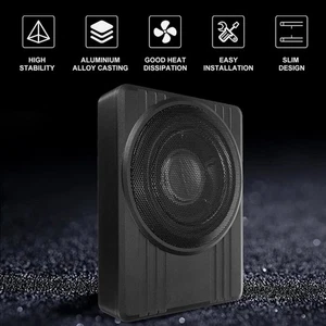 10" 800W Slim Untersitz Powered Auto Subwoofer mit integriertem Verstärker - LKW/SUV - Bild 1 von 8