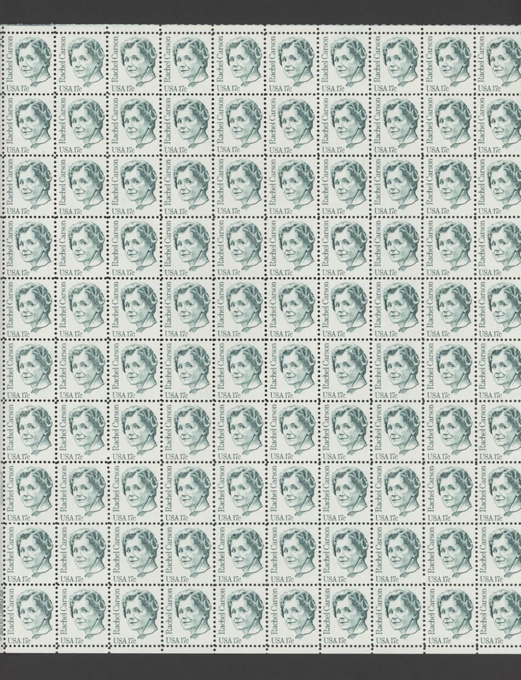 1985 US Scott #1857 17c Rachel Carson Sheet of 100 MNH - Image 1 of 1