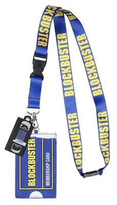 Blockbuster Video Tarjeta de Membresía Identificación Porta Insignia Cordón y Goma Dije Foto 1 de 4