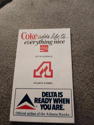 Atlanta flames schedule 1977-1978 Delta/coke - Image 1 of 2