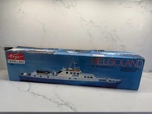 RC Hegi Modellbau Helgoland barca della polizia di Schuco Boat parte costruita in scatola RARA - Foto 1 di 24