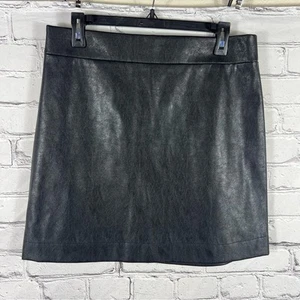 J. Crew Black Faux Leather Mini Pencil Skirt Size 10 (E23) - Picture 1 of 5