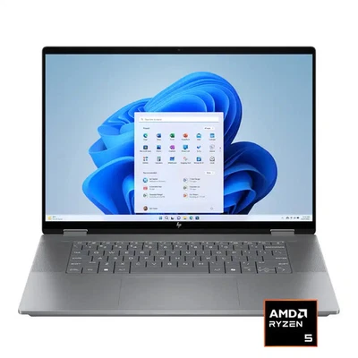 🔥NEW HP OmniBook X Flip 2-in-1 16" 2K Touch Laptop AMD Ryzen 5 8GB 512GB Silver - Image 1 of 4