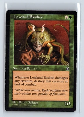 LOWLAND BASILISK – MTG Magic the Gathering Card – Stronghold – Common - Image 1 of 4