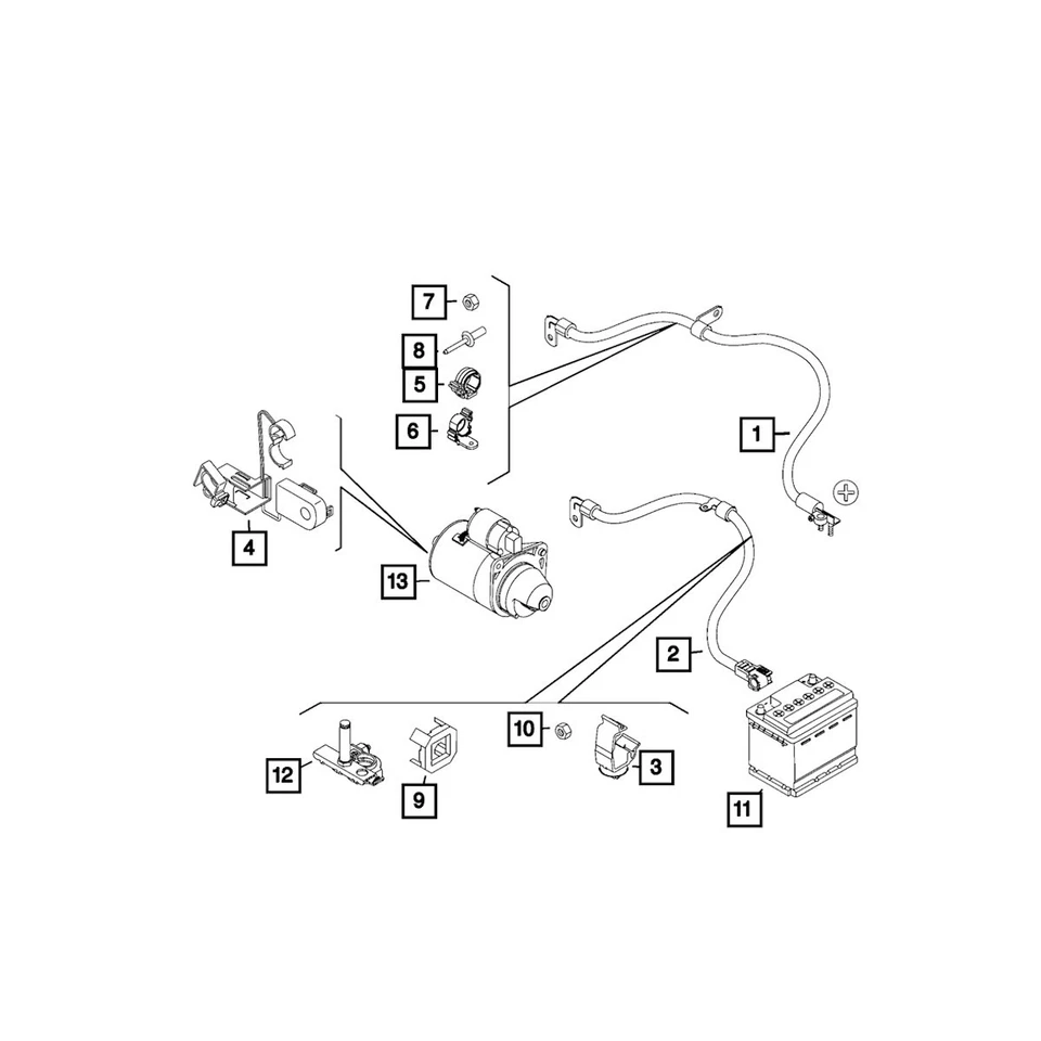 68201257AA Mopar Clips de batería para Fiat 500L 2014-2019 Foto 1 de 1