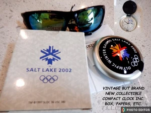 SALT LAKE CITY 2022 OLYMPIC GAMES COMPPACT QXT014SR Seiko Travel Alarm Clock - Picture 1 of 7