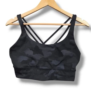 Lululemon Energy Bra Long Line Womens 12 Wild Thing Camo Medium Support - Picture 1 of 5