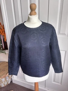 Isabel Marant Etoile 100% Silk Printed Blouse Navy Top Size 38 Medium - Picture 1 of 9