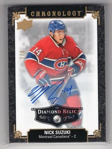 2019-20 UD CHRONOLOGY DIAMOND RELIC BLACK ROOKIE AUTO /9 NICK SUZUKI - RARE !!! - Bild 1 von 1