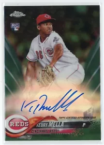 Keury Mella 2018 Topps Chrome Rookie Autograph #RA-KM Green Refractor 34/99 - Picture 1 of 2