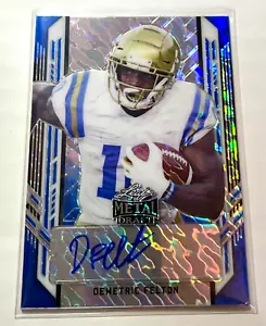 Bengals Demetric Felton Mint 2021 Leaf Metal Draft Blue Marbles Auto RC #23/40 - Picture 1 of 2