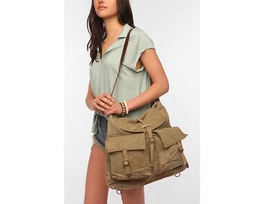 Vintage Czech army shoulder bag canvas soviet era hand carry military communist - Image 1 of 4