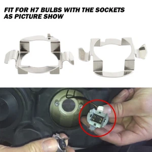 2x H7 LED Bulb Adapter Retainer Socket Holder Clip For Mercedes SLK350 Low Beam - Foto 1 di 7