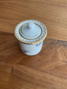 Meissen Porzellan Tintenfass / Dose mit Streublümchen , Marke 1815 -1924 - Bild 1 von 8