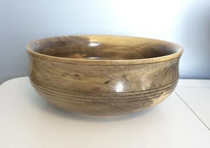 Hand Turned Poplar Large Wood Bowl - Signed Joe Atzenhoffer 11.24" - STUNNING! - Picture 1 of 4