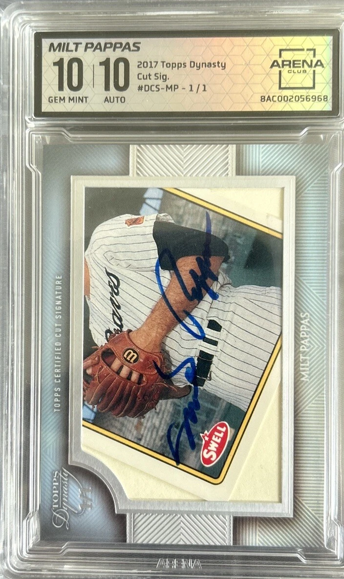 2017 Topps Dynasty Milt Pappas Cut Signature 1/1 Gem Mint 10 Auto 10 Arena Club