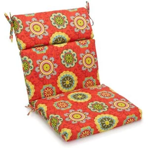 Blazing Needles Spun Polyester Outdoor Squared Seat/Back Chair Cushion - Picture 1 of 1