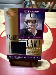 2001 Leaf Certified Materials Fabric of the Game Season /284 Rich Gannon #FG-135 - Bild 1 von 2