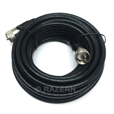 NEW Steren 25 ft RG8X Mini-8 Coax Coaxial PL-259 UHF Ham Radio Antenna Cable - Image 1 of 4