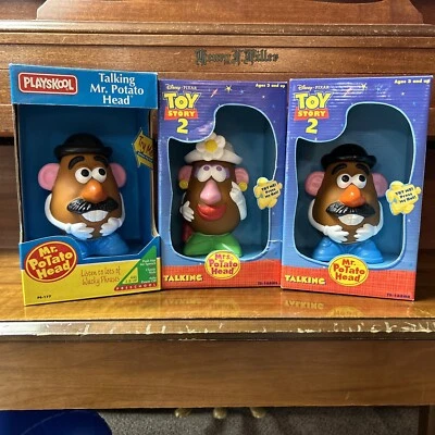 Lot of 3 Playskool Toy Story 2 Talking Mr Mrs Potato Head 1998 1999 READ - Image 1 of 4
