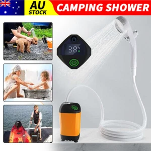 Portable Camping Shower 6000mAh Rechargeable Electric Shower Pump W/LED Display - Picture 1 of 18
