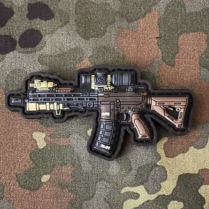 HK416 PVC Patch w/Hook Back SHOT Show Morale H&K Heckler Koch Military SAS Gun - Picture 1 of 3