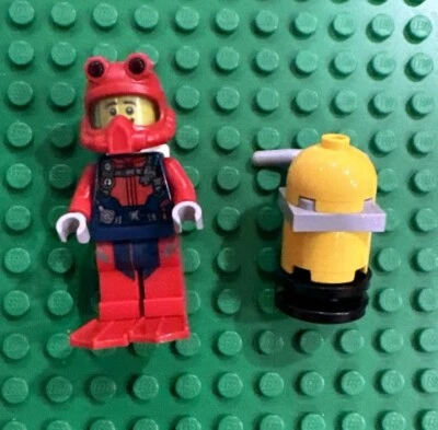 LEGO City Minifigura Buceador cty1173 30370 Traje Rojo Tanque Ocean Explore Foto 1 de 2